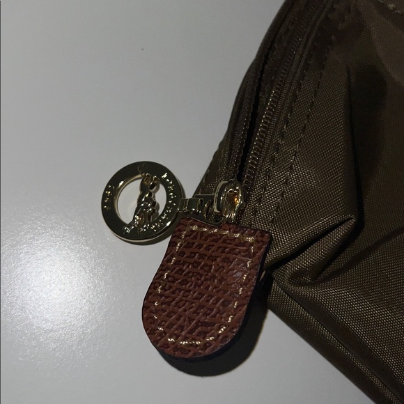 Longchamp Olive Tote with Brown Accents - Picture 3 of 7